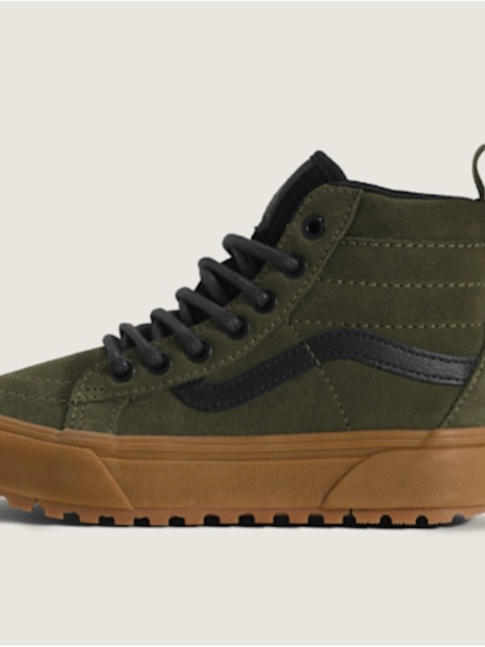 Vans Little Kids Sk8-Hi Water Resistant Shoe, Green, size 1.0